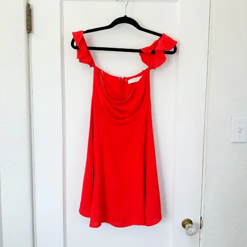 ASTR  The Label | Rosaria‎ Off the Shoulder Mini Sundress Dress in Red Size Small