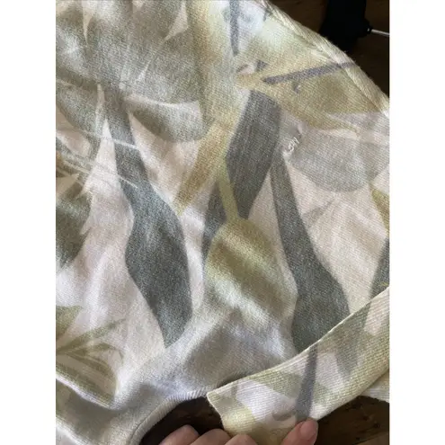 Vila Milano Womens Small Green Floral Soft Cozy Dolman Sleeve Clean Girl Minimal