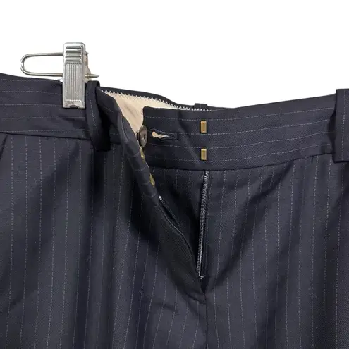 J. Crew Women's 0 Black City Fit Wool Cropped Trouser Pants Super 120's Corpcore