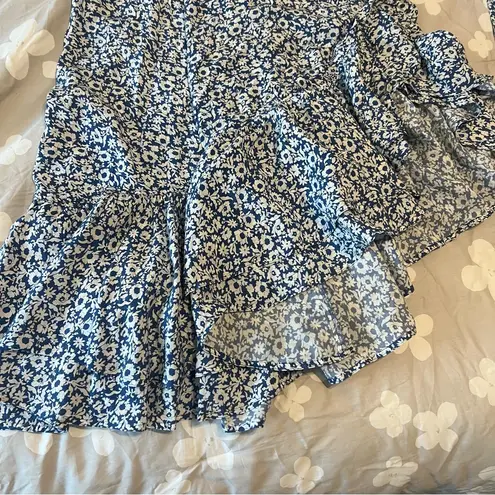 Ralph Lauren Polo  Blue Floral High Low Skirt