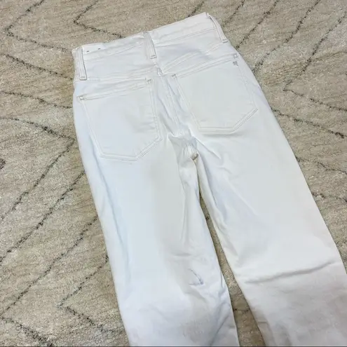 Madewell  Classic Straight Jean Size 24 White High Rise Denim Straight Leg flaw*