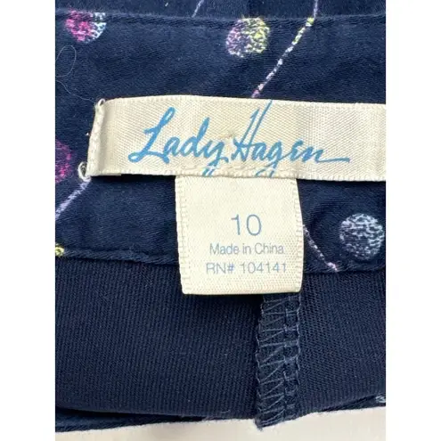 Lady Hagen  Skort Women's Medium Pockets Golf Club Printed Navy