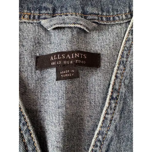 ALLSAINTS Utility Denim Jumpsuit size 8 / M