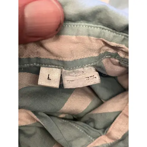 GANT Rugger Shirt Dress Womens Large Blue White Striped Belted Button Front