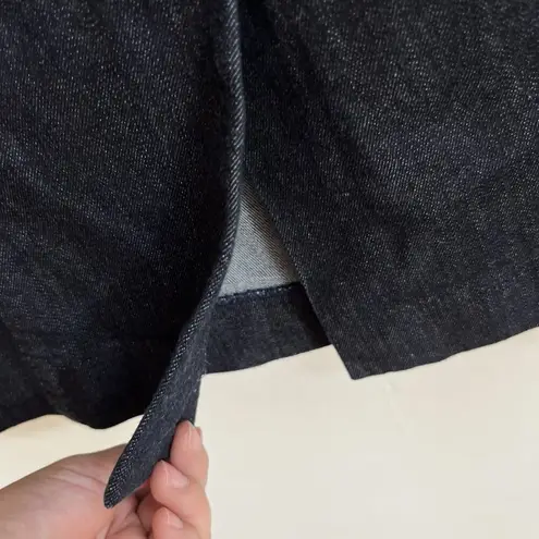 Banana Republic  Sleeveless Denim Dress Women's Size 4 Dark Rinse Wash Slit Neck