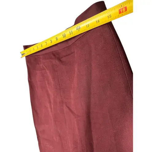 Banana Republic  Burgundy Pencil Skirt | Size 6 | Back Zip Slit Career Midi Skirt