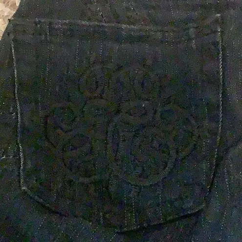 Fared Size 3 Black Faded Jean Butt Lifter Bermuda. New With Tags