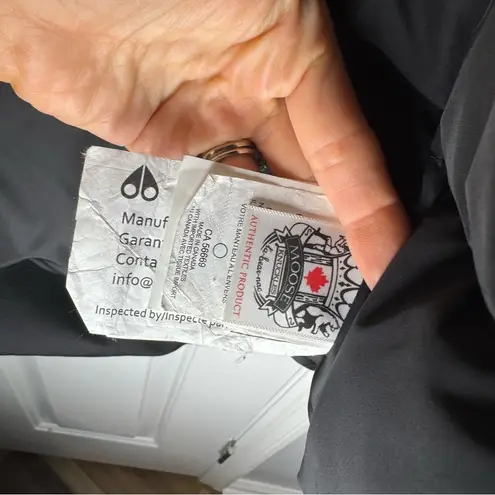 Moose Knuckles Black Stirling Parka Puffer Jacket Women’s Large