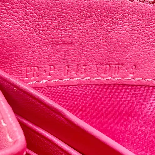 Valentino Garavani Pink & White Vitello Colorblock Rockstud Zip Around Wallet