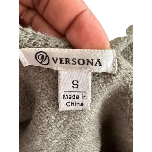 Versona Womens Sage Green Cross Over V-Neck Open Back Sweater Size S