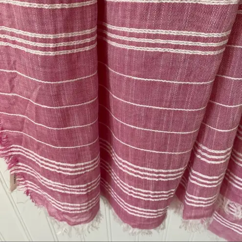 Treasure & Bond  Pink Fringe Cotton Blend Scarf Wrap NWOTS