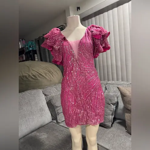 AMTIOUS🌸 yamilet sparkling pink dress ✨