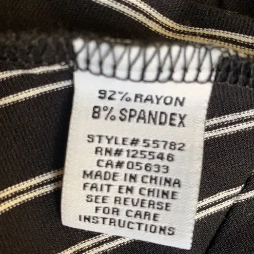 Habitat  Striped Black White Dress Size Large NWT