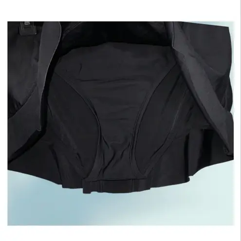 Aqua Green  Black Swim Hipster Elastic Waist Skirt Small