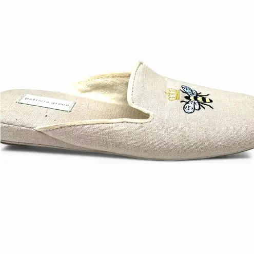 Patricia Green 7 Slipper Slip On Loafer Flat embroidered bee