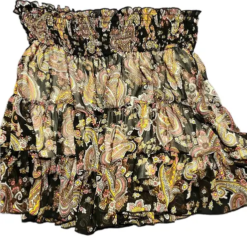 Sweet flower sheer lined flower print skirt size medium