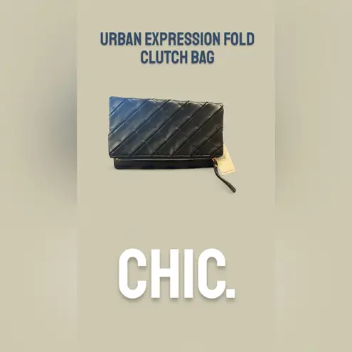 Urban Expression Urban Expressions Elegant‎ Black Quilted Clutch