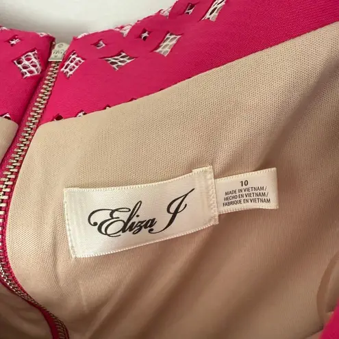 Eliza J Women’s 10 Pink Laser Cut Career Office Core Dress New