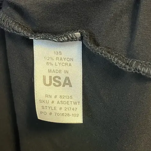 Fresh Produce Dress Black Shift Knit Dress w/ Cut Out Twist Neckline Sz S EUC