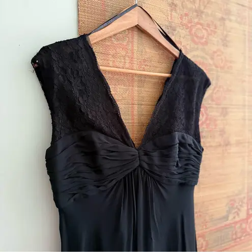 Donna Ricco 90s Silk Black Lace Chiffon Cocktail Dress