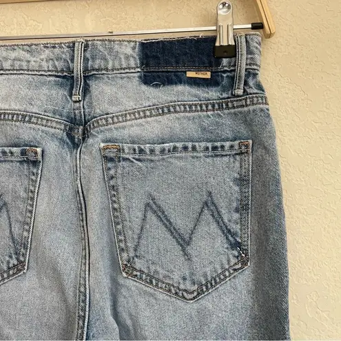 Mother Superior Denim The Swooner Rascal Ankle Signs & Symbols Jeans Blue Size 26