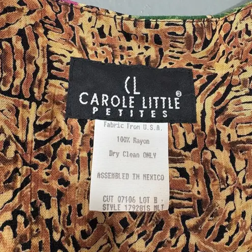 Carole Little Vintage 1990's Women's Beaded Leopard Print Long Blazer