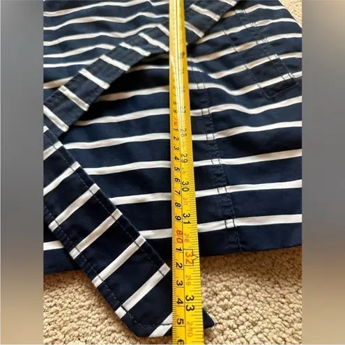 Gap Factory stripe trench blue and white women’s size large