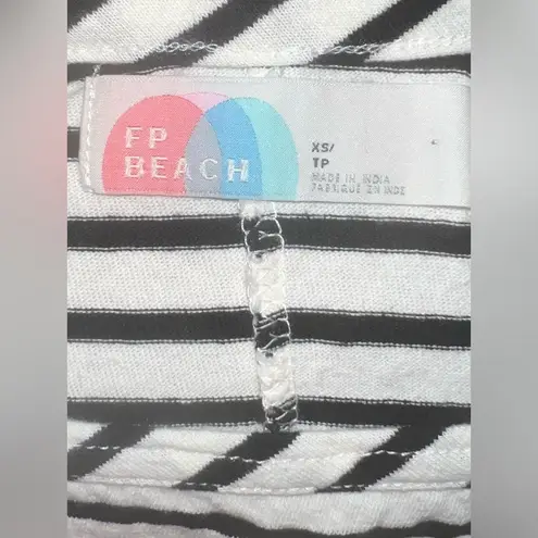 Free People  Dress Womens XS Black White Stripe FP Beach Tivoli Maxi Coastal