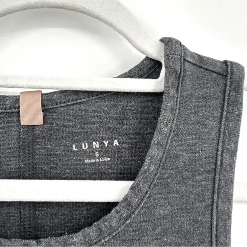 Lunya | Restore Grey Fitted Midi Lounge Tank Dress Size Small Gray