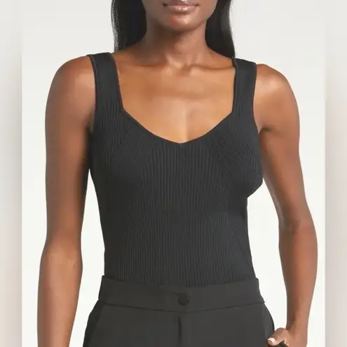 Halogen  Tank Top XL Black Ribbed Sweater Shirt NEW Classic Preppy Career