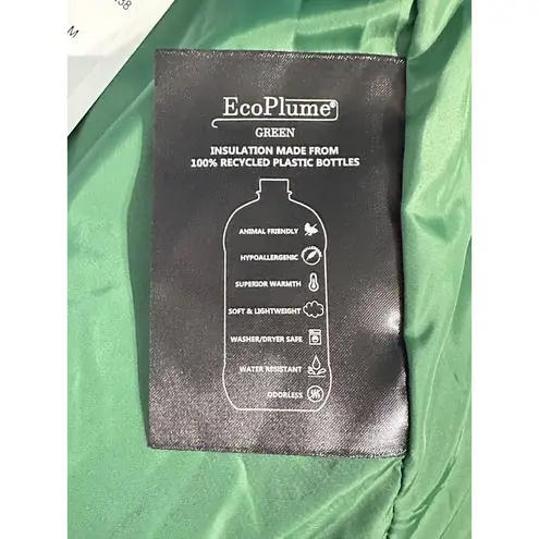 Bernie Bernardo Color Block Puffer Vest Green Black Women's Size Medium NWT