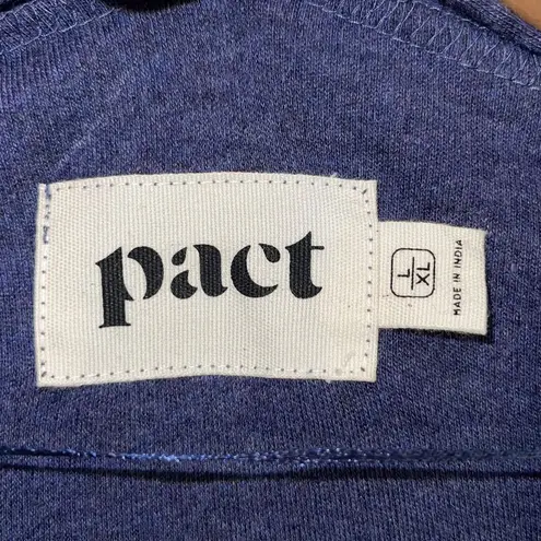 Pact Airplane Wrap Open Cardigan Organic Cotton Sweater Blue Size L/XL