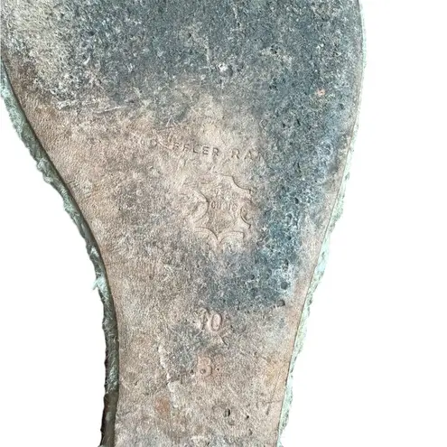 Loeffler Randall - Tessa Bow Canvas Brown Striped Espadrille 4” Wedge Sz 10