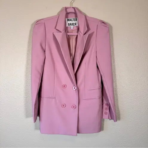 Walter Baker  Pink Double Breasted Blazer Jacket Womens S Preppy Classic Academia