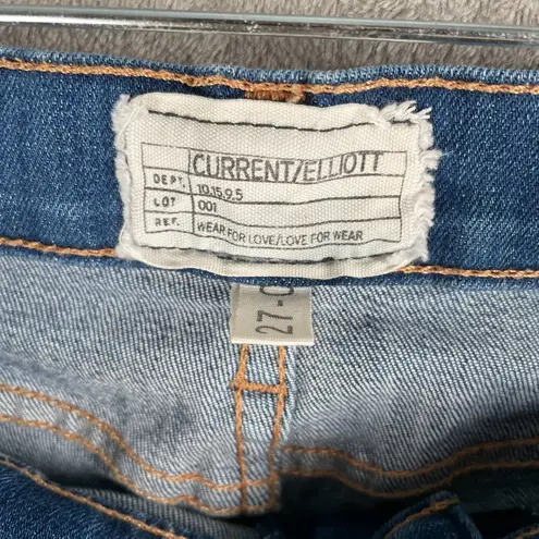 Current/Elliott  The Stiletto Jeans Women’s 27 Blue Distressed Skinny Ankle