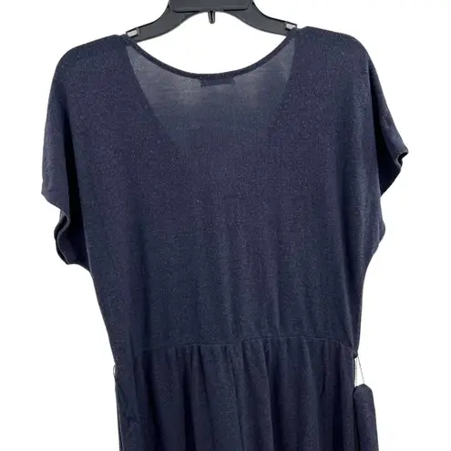 LA Made Blue Short Sleeve Jersey Knit Jumpsuit Size Small New