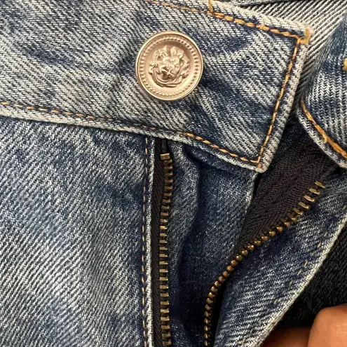 SLVRLAKE $299 Tyler Frayed Hem Straight Leg Jeans Size 27 Blue