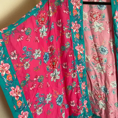 VINTAGE Tolani Collection Women's Kimono Floral Multicolor 3X Bohemian 90s Pink