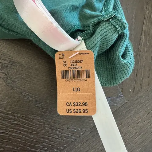 PINK - Victoria's Secret Victoria Secret Pink Loungin Cotton Scoop Bralette Large Green New With Tags