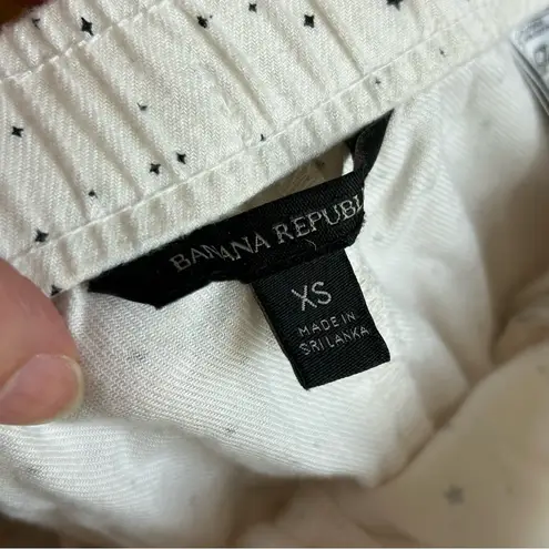 Banana Republic  Wide Leg, Flannel, Tiger Lounge Pant, White, Black, Size XS