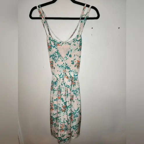 Sessun Womens Small Simla 100% Silk Floral Dress Pink