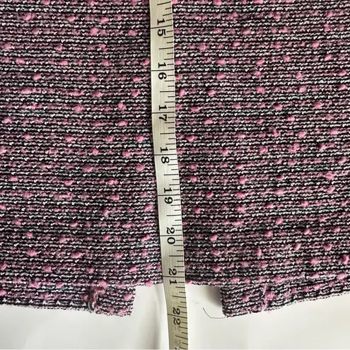 St. John Knits Collection Tweed Woven Plaid Skirt Women’s 6, pink white black