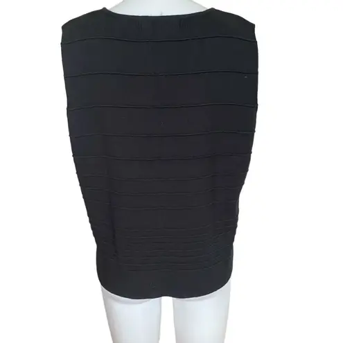 Geoffrey Beene women's XL black stretchy sleeveless casual top spring summer