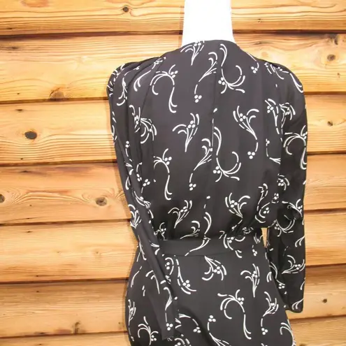 Joie NWT  Black Silk Print Wrap Dress