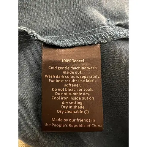 Elk 100% Tencel Drawstring Relaxed Pants Teal Blue Size XS