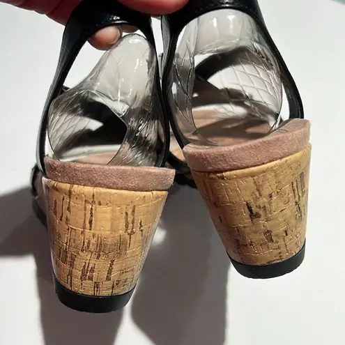 Life Stride Black Natural Strappy Sandal Size 8.5. B57