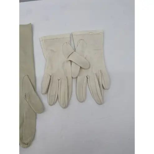 Lot Of 2 VTG Cotton Women's Fashion Gloves Kay Hansen Washable Long Short