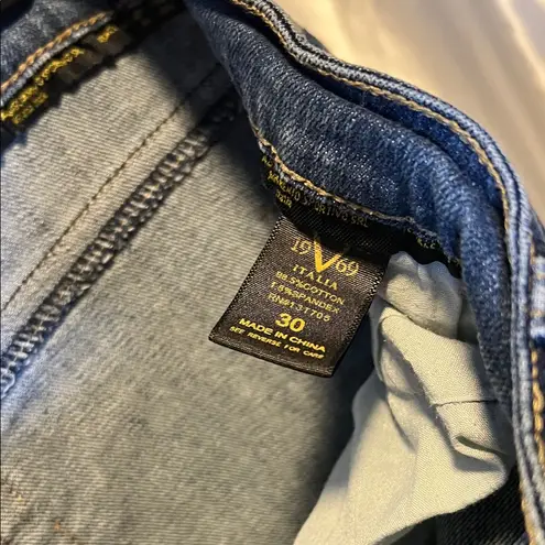 Versace  Dark Blue Distressed Skinny Jeans