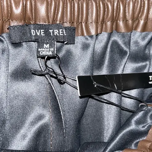 Love Tree  Brown Faux Leather Pants(Size Medium)