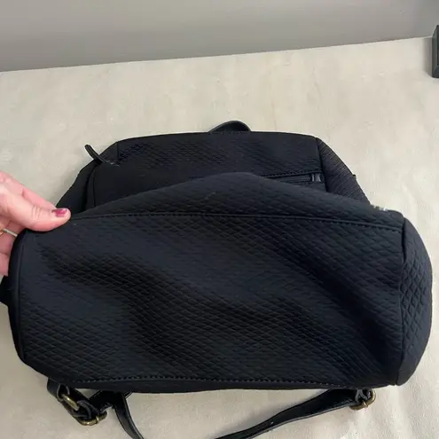 🖤 Elliott Lucca Black Quilted Convertible Backpack Tote Bag